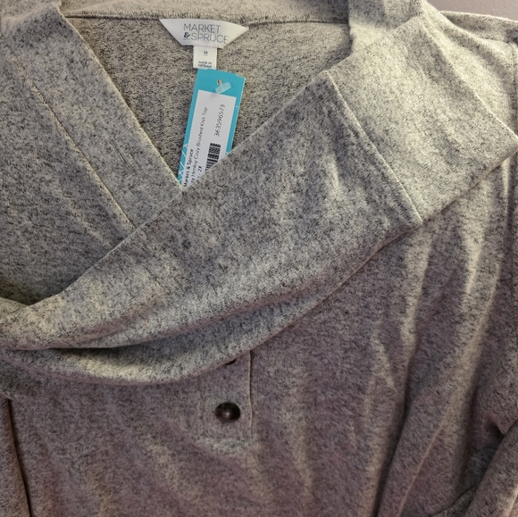 Market & Spruce Heather Gray Button-Up Cardigan - Picture 3 of 4